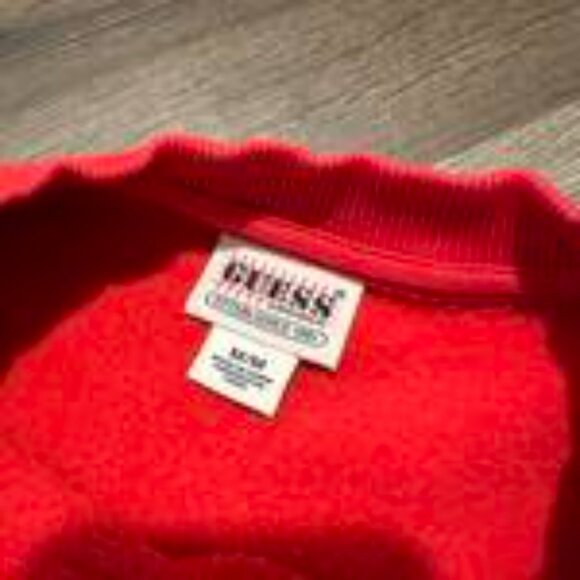 Vintage Guess Red Crewneck Sweatshirt – Size M - Picture 3 of 4